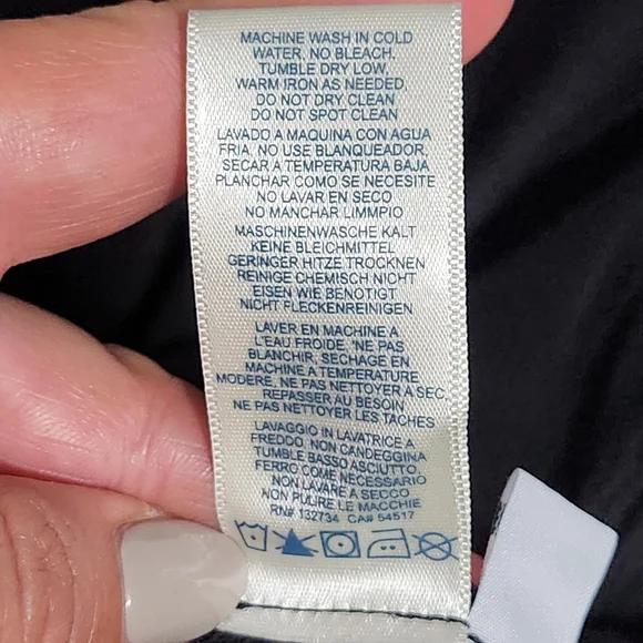 ANTHROPOLOGIE CLOTH STONE Tie Front Blouse Women Small Black Long Sleeve Career - Picture 13 of 14